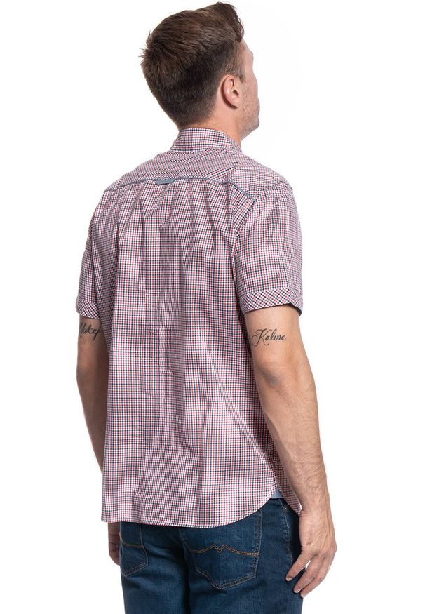 Mustang - MĘSKA KOSZULA MATERIAŁOWA MUSTANG COLLIN CHECK SHIRT 1009557 11735. Materiał: materiał