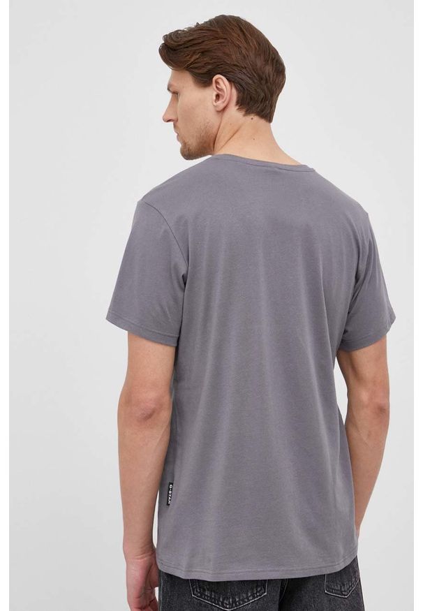 G-Star RAW - G-Star Raw t-shirt bawełniany kolor szary z nadrukiem. Kolor: szary. Materiał: bawełna. Wzór: nadruk