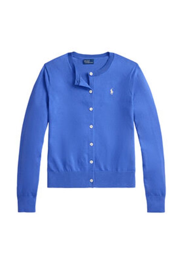 Polo Ralph Lauren Kardigan 211971871500 Niebieski Regular Fit. Typ kołnierza: polo. Kolor: niebieski. Materiał: bawełna