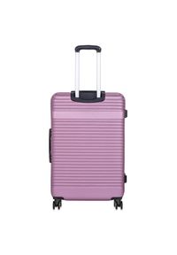 Ochnik - Komplet walizek na kółkach 19''/24''/28''. Kolor: fioletowy. Materiał: materiał, poliester, guma, kauczuk #11