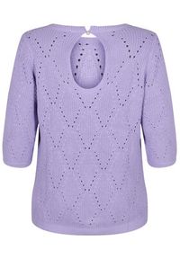 Zizzi Sweter M61150B Fioletowy Regular Fit. Kolor: fioletowy #2