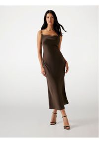 Guess Sukienka codzienna W5GK85 WH9C2 Brązowy Regular Fit. Okazja: na co dzień. Kolor: brązowy. Materiał: syntetyk. Typ sukienki: proste. Styl: casual