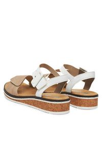 Rieker Sandały CEO-V3660-60 Biały. Kolor: biały. Materiał: materiał #6