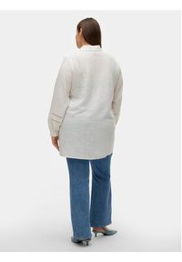 Vero Moda Curve Sukienka koszulowa Chris 10301894 Biały Regular Fit. Kolor: biały. Materiał: syntetyk. Typ sukienki: koszulowe #5