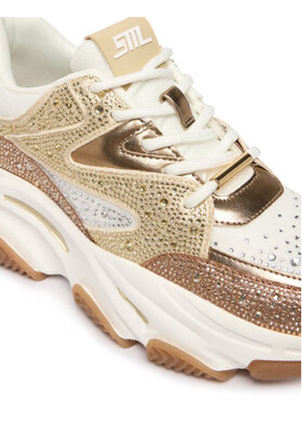 Steve Madden Sneakersy Privy 11004670 Złoty. Kolor: złoty. Materiał: materiał