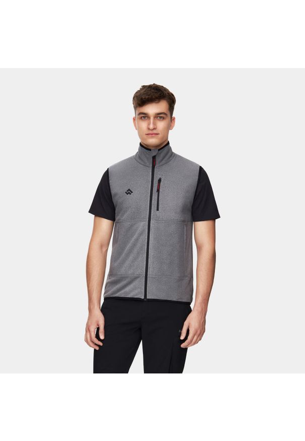 Kamizelka polarowa męska Alpinus Voio. Kolor: szary. Materiał: polar. Sport: turystyka piesza