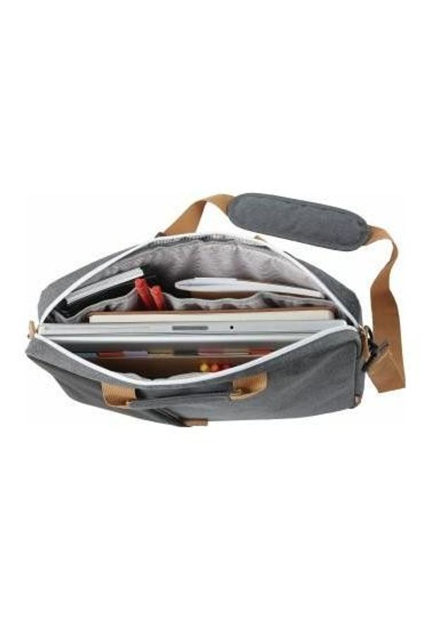 hama - Torba Hama Florenz 14.1'' czarno/szary. Kolor: czarny, szary, wielokolorowy. Materiał: tkanina. Styl: sportowy, elegancki, biznesowy