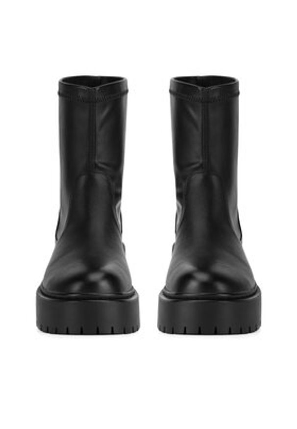 DeeZee Botki HY13123-41 Czarny. Kolor: czarny. Materiał: skóra