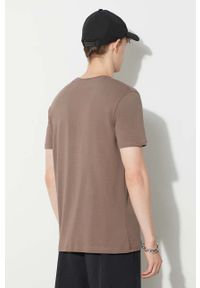 Alpha Industries t-shirt bawełniany Basic T-Shirt męski kolor beżowy z nadrukiem 100501.183. Kolor: beżowy. Materiał: bawełna. Długość rękawa: krótki rękaw. Długość: krótkie. Wzór: nadruk. Styl: klasyczny #6