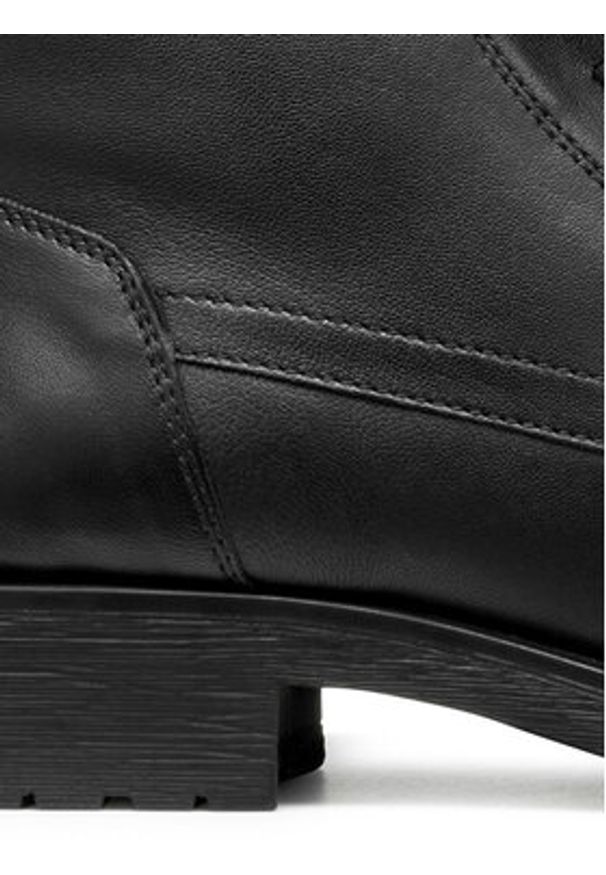 Geox Trzewiki D Rawelle D566RA 000TU C9999 Czarny. Kolor: czarny. Materiał: skóra