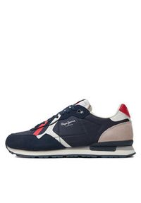 Pepe Jeans Sneakersy Brit Road M PMS40007 Granatowy. Kolor: niebieski. Materiał: materiał #4