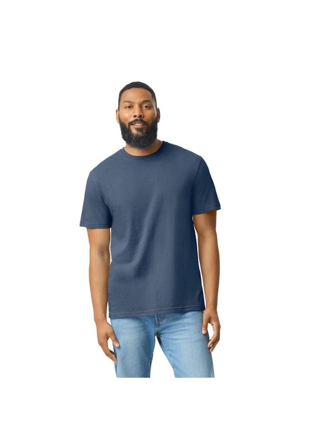 GILDAN - Koszulka CVC Dla Dorosłych Unisex. Kolor: niebieski. Sport: turystyka piesza