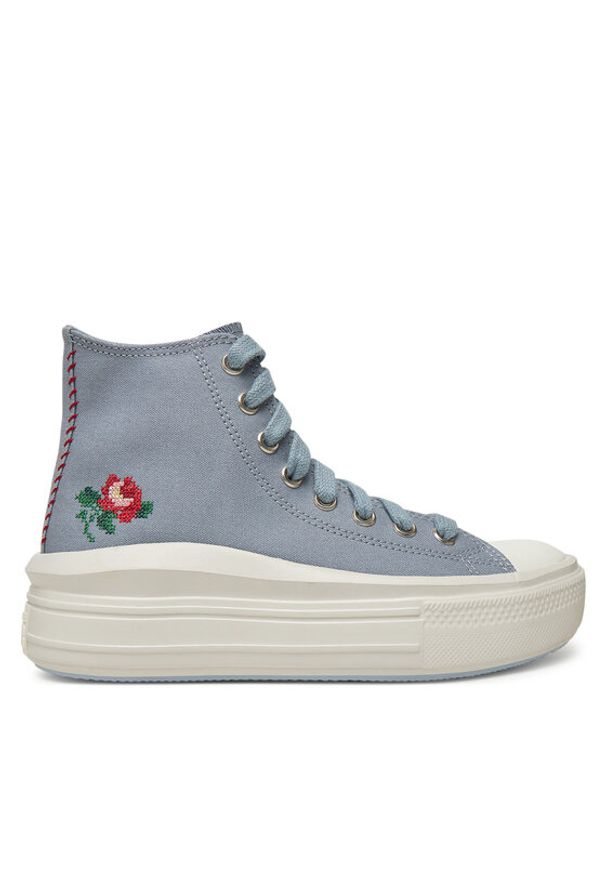 Converse Trampki Chuck Taylor All Star Move Platform Rose A12571C Szary. Kolor: szary. Materiał: materiał. Obcas: na platformie