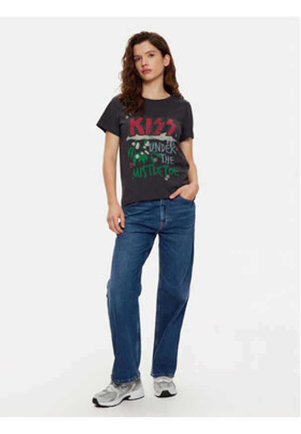Noisy may - Noisy May T-Shirt Nate 27031641 Szary Oversize. Kolor: szary. Materiał: bawełna