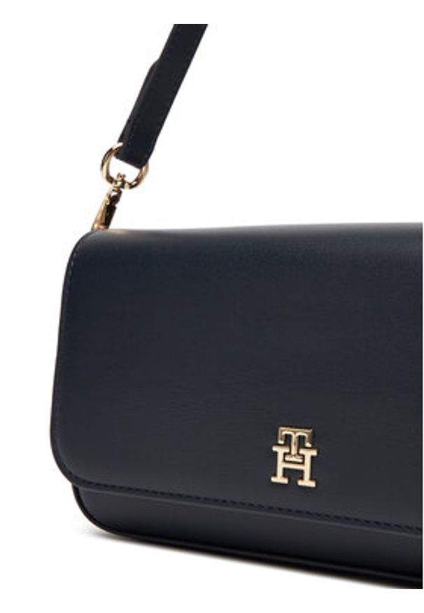 TOMMY HILFIGER - Tommy Hilfiger Torebka Th Icon Conv AW0AW17677 Granatowy. Kolor: niebieski. Materiał: skórzane