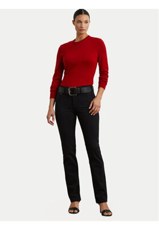 Lauren Ralph Lauren - LAUREN RALPH LAUREN Sweter 200919114016 Czerwony Slim Fit. Kolor: czerwony. Materiał: bawełna