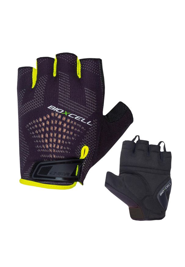 CHIBA - Rękawiczki rowerowe Chiba Bioxcell Super Fly. Kolor: czarny, żółty, wielokolorowy