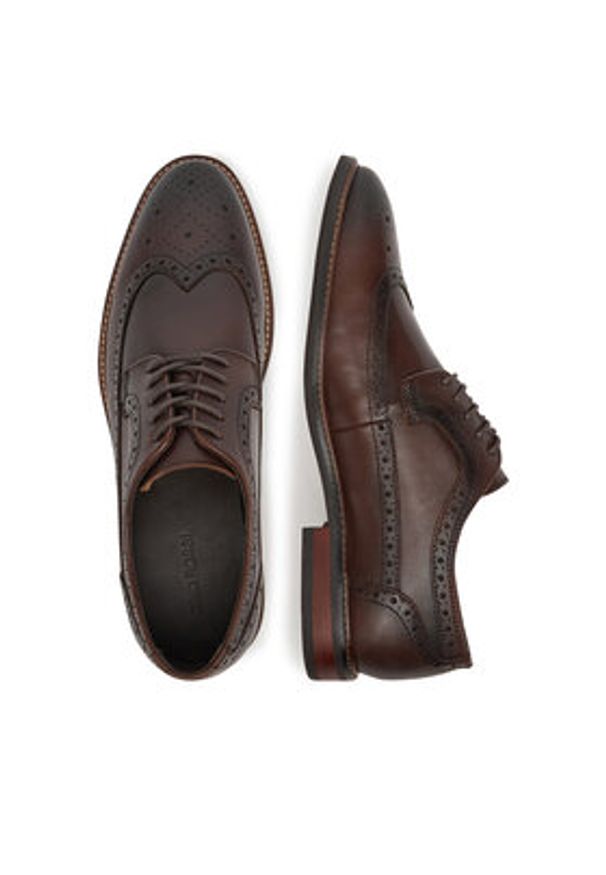 Gino Rossi Półbuty GINO-01 125AM Brązowy. Kolor: brązowy. Materiał: skóra