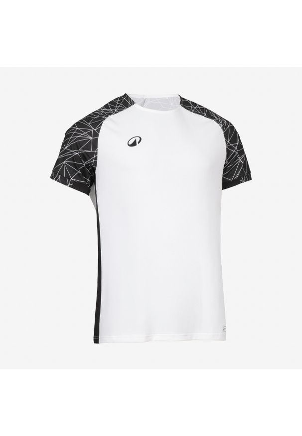 KIPSTA - Koszulka piłkarska krótki rękaw Kipsta Viralto Classic. Kolor: czarny, biały, wielokolorowy. Materiał: poliester, materiał. Długość rękawa: krótki rękaw. Długość: krótkie. Sport: piłka nożna