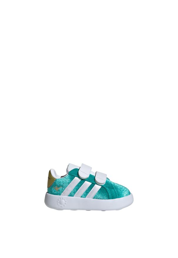 Adidas - Buty adidas Disney Jasmine Grand Court 2.0 dla dzieci. Kolor: żółty, biały, wielokolorowy, niebieski. Wzór: motyw z bajki