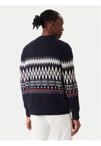 TOMMY HILFIGER - Tommy Hilfiger Sweter Fairisle MW0MW40844 Granatowy Regular Fit. Kolor: niebieski. Materiał: wełna, syntetyk #4
