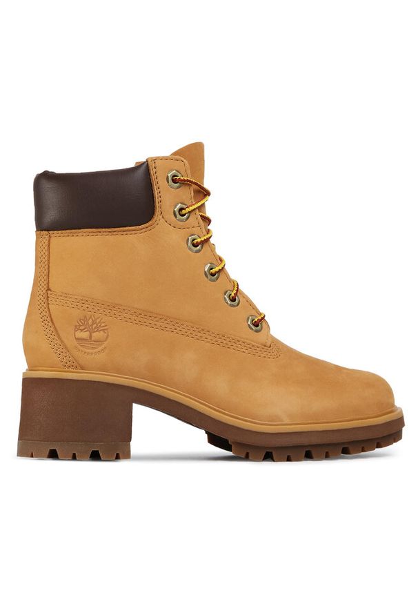 Trapery Timberland. Kolor: żółty. Materiał: nubuk