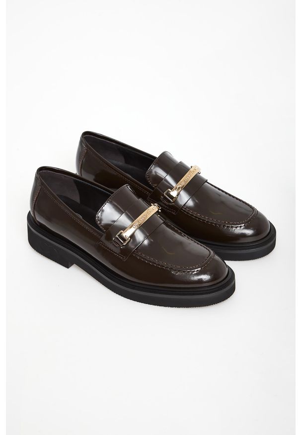 Loafersy damskie skórzane CESARE CASADEI. Materiał: skóra
