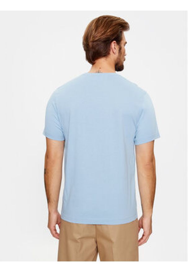 GANT - Gant T-Shirt Shield 2003184 Błękitny Regular Fit. Kolor: niebieski. Materiał: bawełna