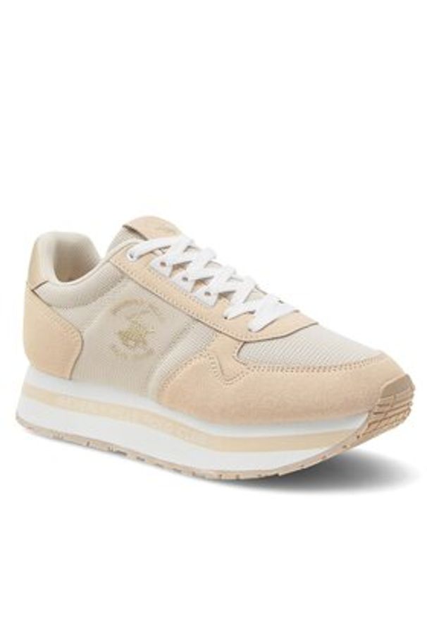 Beverly Hills Polo Club Sneakersy BHPC042W Beżowy. Kolor: beżowy. Materiał: materiał