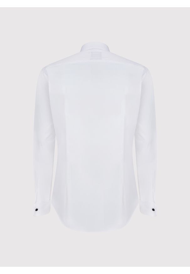 Pako Lorente - PAKO LORENTE - Biała koszula na spinki. Kolor: biały. Materiał: bawełna. Długość rękawa: długi rękaw. Długość: długie. Styl: elegancki
