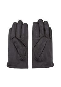 Wittchen - Ocieplane czarne rękawiczki męskie ze skóry naturalnej czarne. Kolor: czarny. Materiał: skóra. Wzór: aplikacja. Styl: casual, elegancki #3