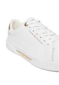 TOMMY HILFIGER - Tommy Hilfiger Sneakersy Essential Chic Court Sneaker FW0FW09019 Biały. Kolor: biały. Materiał: skóra #3