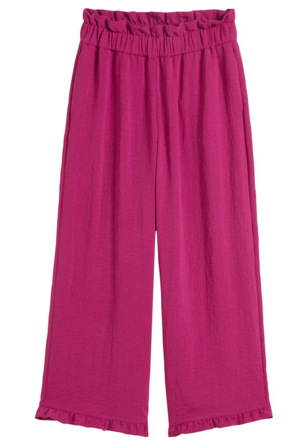 bonprix - Spodnie dziewczęce culotte. Kolor: fioletowy