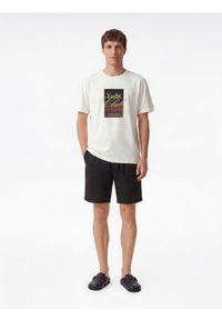 Reserved - T-shirt comfort z nadrukiem - złamana biel. Materiał: bawełna, dzianina. Wzór: nadruk #1