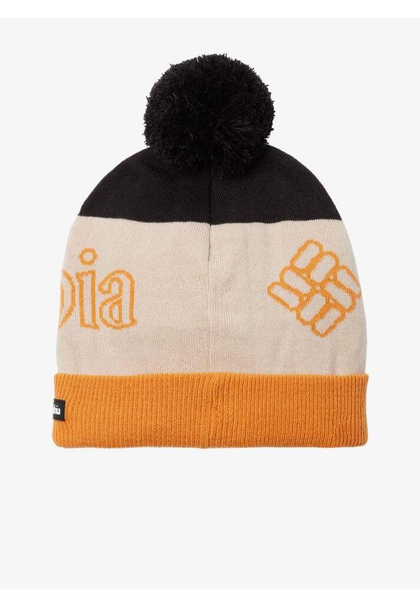 columbia - Czapka zimowa Columbia Polar Powder II Beanie - black/dark stone/sunstone. Kolor: beżowy. Materiał: polar. Sezon: zima