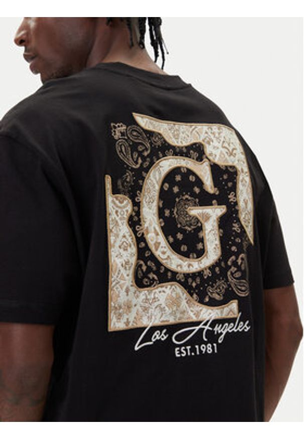 Guess T-Shirt M5BI16 I3Z14 Czarny Relaxed Fit. Kolor: czarny. Materiał: bawełna