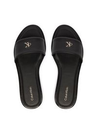 Calvin Klein Klapki Round Flat Sndl Lth Bar Hw 2 HW0HW02925 Czarny. Kolor: czarny. Materiał: skóra #5