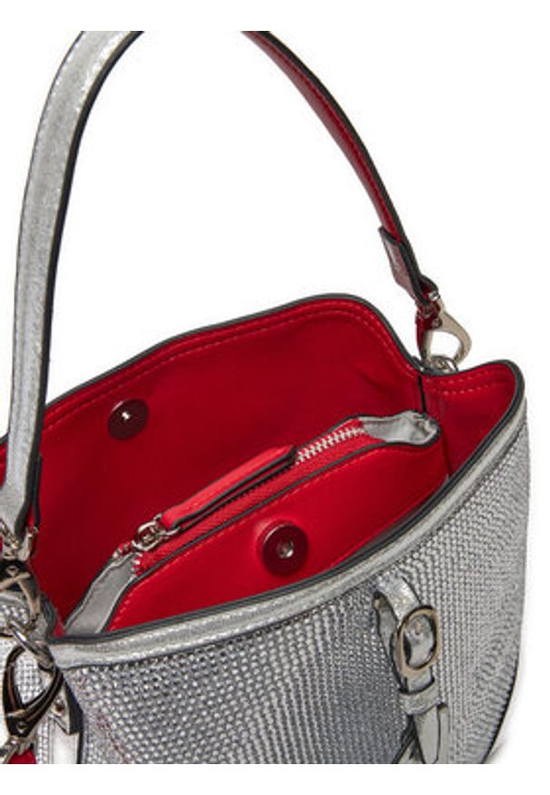 VALENTINO - Valentino Torebka Label VBS8GW34 Srebrny. Kolor: srebrny