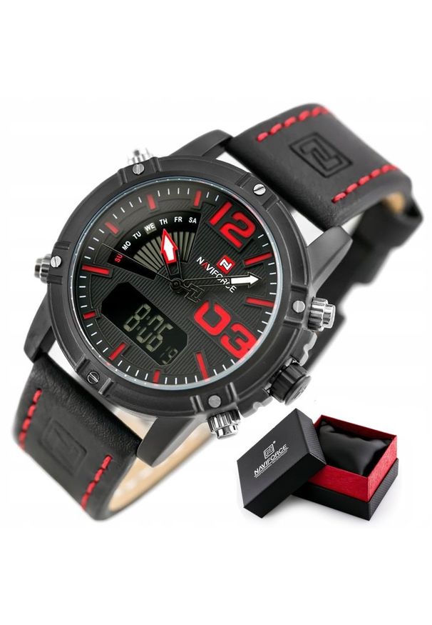 Zegarek Naviforce ZEGAREK MĘSKI NAVIFORCE CARBON datownik budzik stoper minutnik