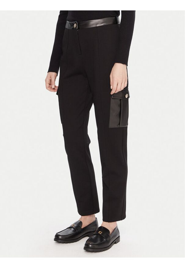 Gaudi Spodnie materiałowe 521BD24003 Czarny Slim Fit. Kolor: czarny. Materiał: wiskoza