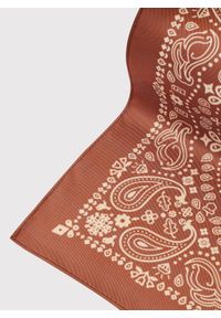 Pako Lorente - PAKO LORENTE - Jasnobrązowa poszetka we wzór. Kolor: brązowy. Materiał: poliester. Wzór: geometria #3