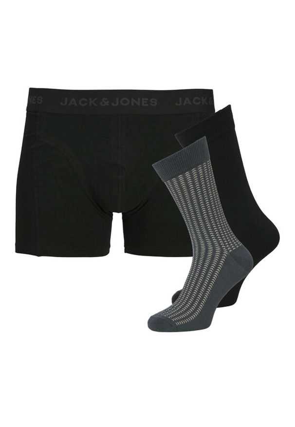 Jack & Jones Komplet bokserki i skarpety Trent Giftbox 12285126 Czarny. Kolor: czarny. Materiał: bawełna