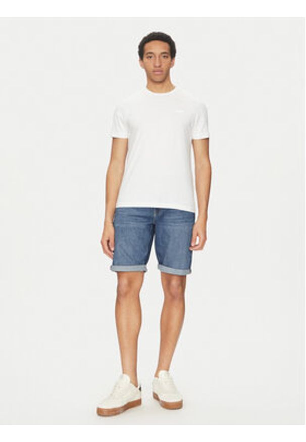 Calvin Klein Szorty jeansowe K10K114075 Niebieski Slim Fit. Kolor: niebieski. Materiał: bawełna
