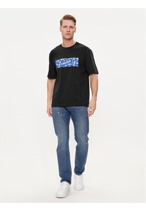Hugo T-Shirt Nalayo 50515203 Czarny Regular Fit. Kolor: czarny. Materiał: bawełna