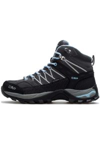 Damskie buty trekkingowe CMP Rigel Waterproof. Kolor: szary, niebieski, wielokolorowy. Materiał: materiał, syntetyk, skóra. Szerokość cholewki: normalna #2
