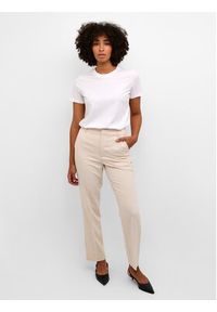 Kaffe Spodnie materiałowe Sakura 10507770 Écru Regular Fit. Kolor: kremowy. Materiał: syntetyk #4