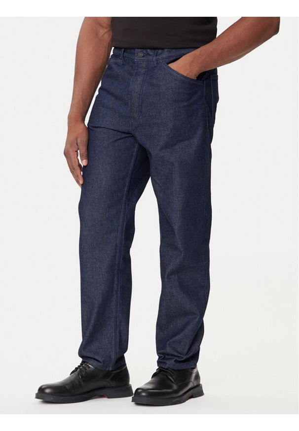 Hugo - HUGO Jeansy 50542905 Granatowy Relaxed Fit. Kolor: niebieski