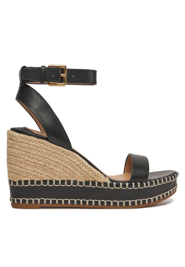 Lauren Ralph Lauren Espadryle 802940573001 Czarny. Kolor: czarny. Materiał: skóra