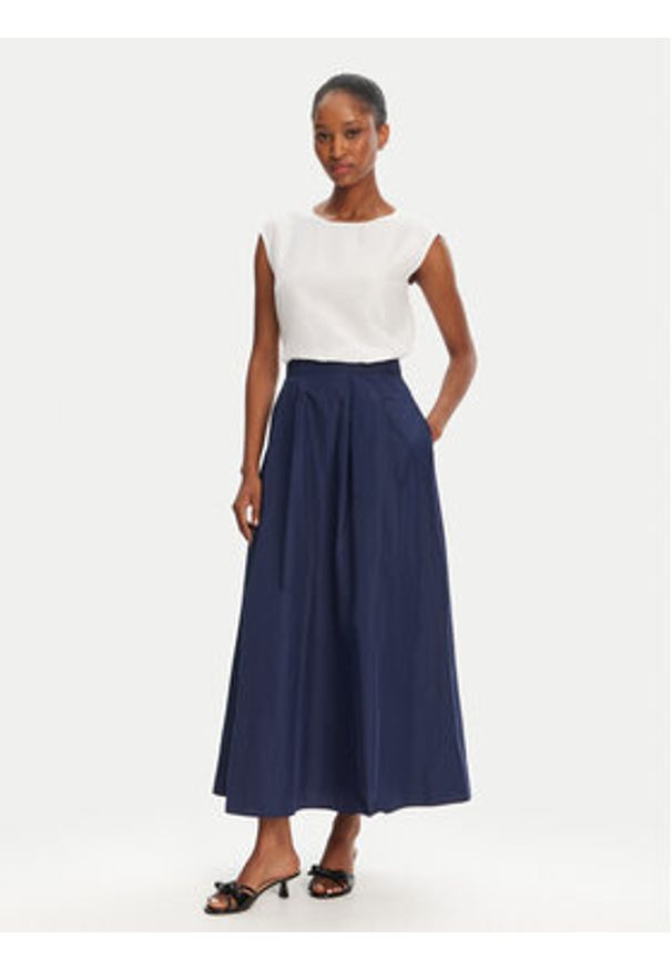 Marella Spódnica trapezowa Oporto 2515101012 Granatowy Regular Fit. Kolor: niebieski. Materiał: syntetyk