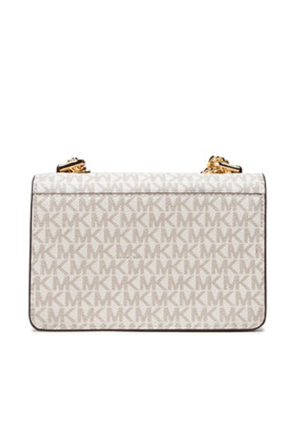 MICHAEL Michael Kors Torebka Heather 32S2G7HC0B Beżowy. Kolor: beżowy. Materiał: skórzane